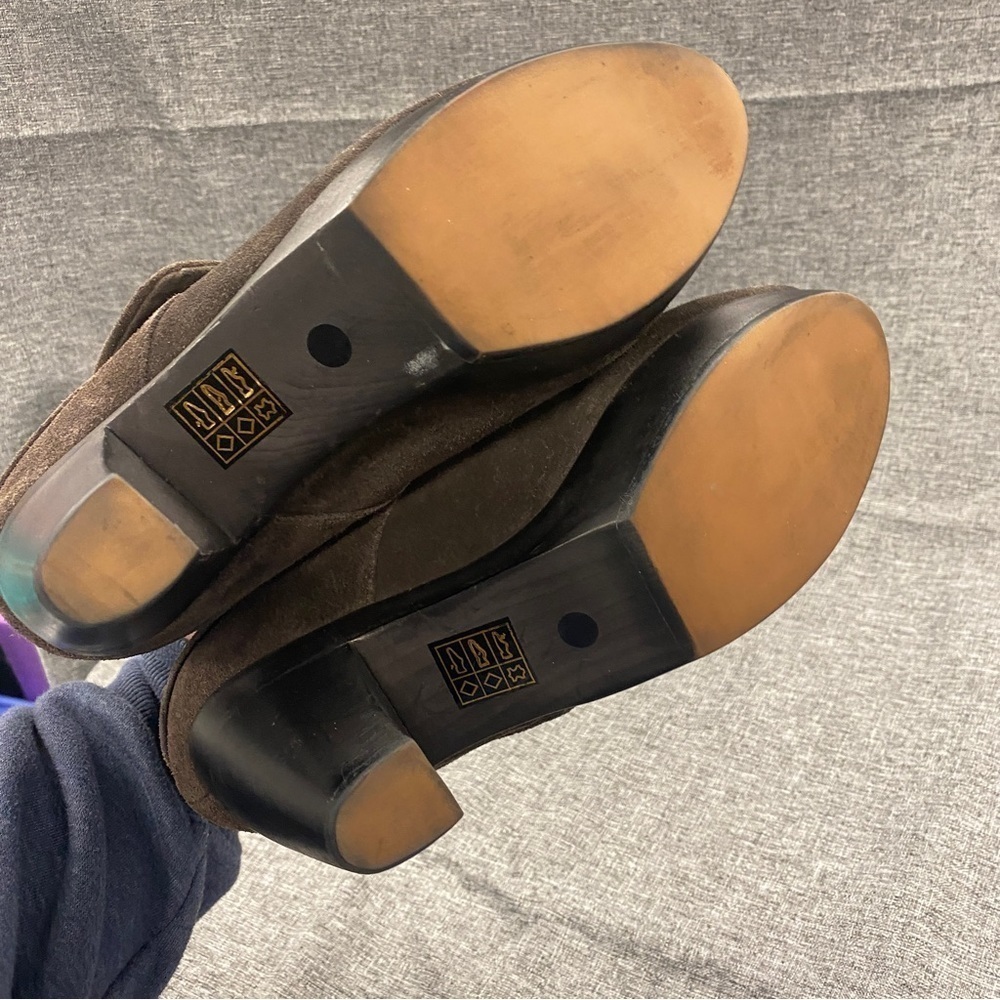 Sutro Seal of the Sutro San Francisco heeled booties leather suede womens shoes - Picture 9 of 10